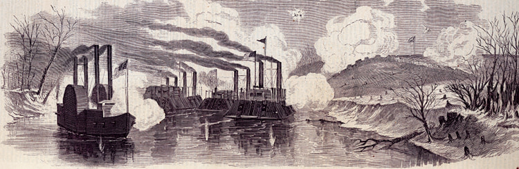 Gun-Boat Attack on the Water Batteries of Fort Donelson