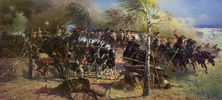 Charge of the Prussian Cuirassiers at the Battle of Zorndorf