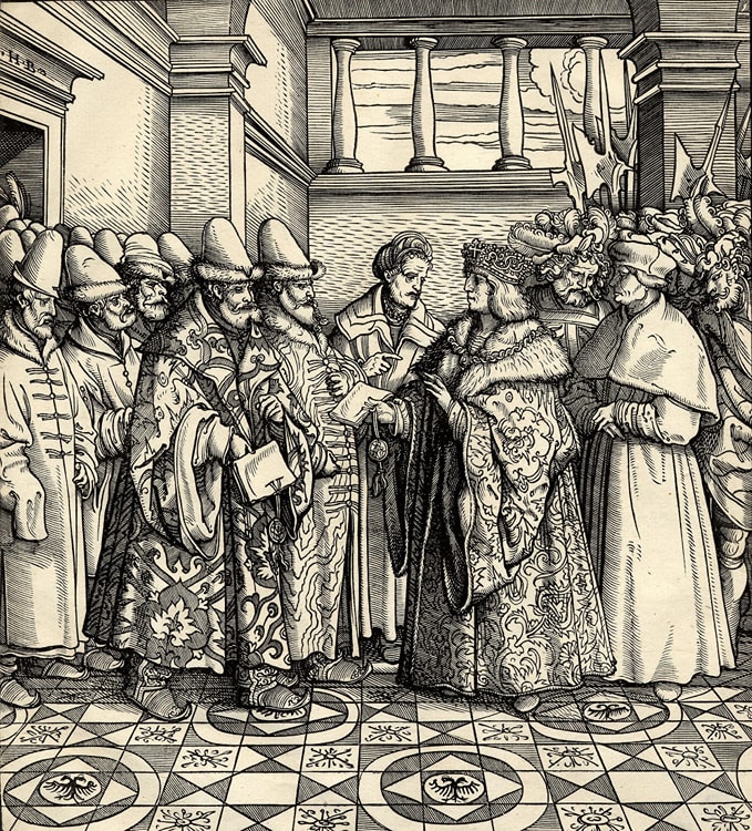 Maximilian I von Hapsburg and the Russian Delegation