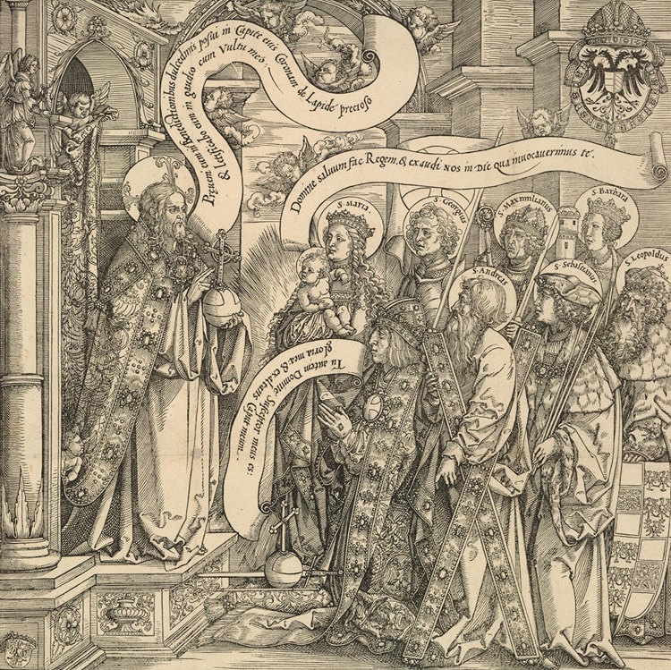 Maximilian I von Hapsburg Presented to Jesus