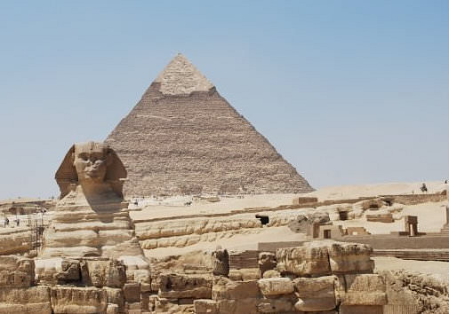 Sphinx and Khephren Pyramid