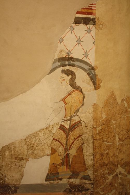 Minoan Lady, Fresco, Akrotiri