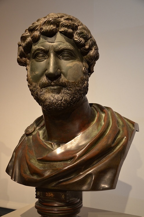 Green Basalt Bust of Hadrian