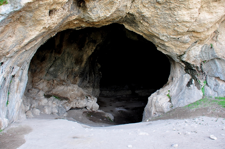 The dark cave of Hazar Merd Group of Caves