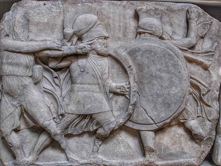 Greek Hoplites Fighting
