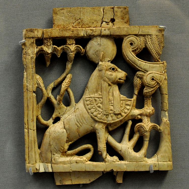 Phoenician Ivory Sphinx Plaque