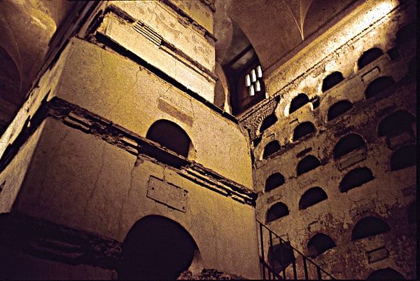 Columbarium 1 at Vigna Codini: Loculi & Central Pillar