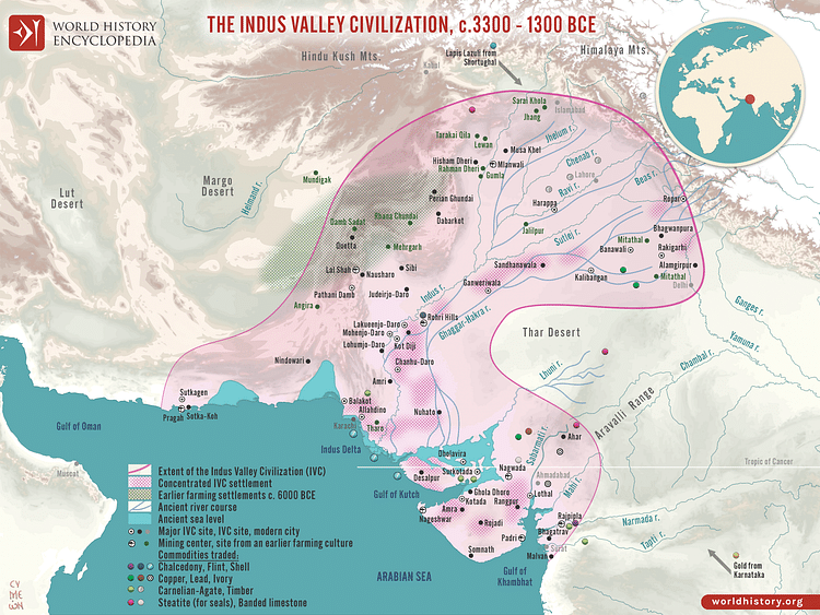 Map of the Indus Valley Civilization