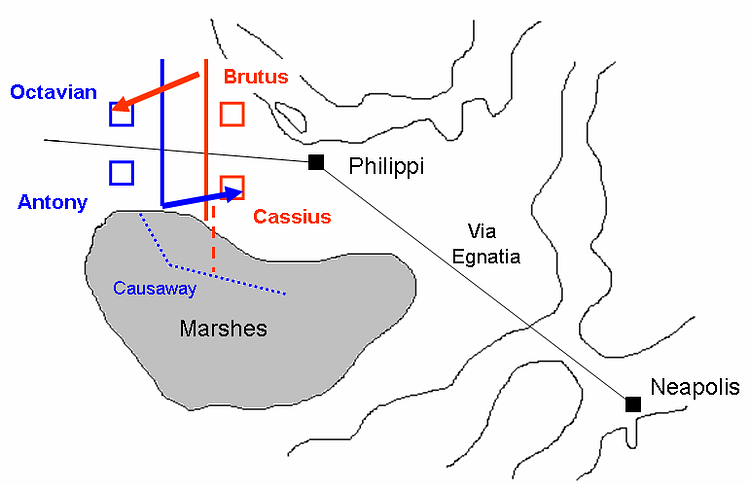 1st Battle of Philippi 42 BCE