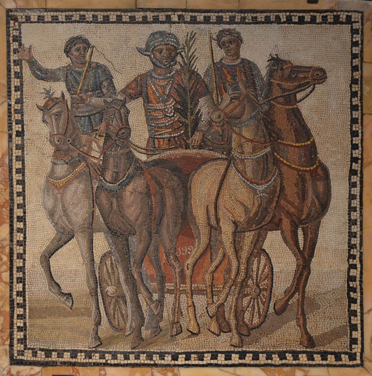 Mosaic with Chariot-racing Scene