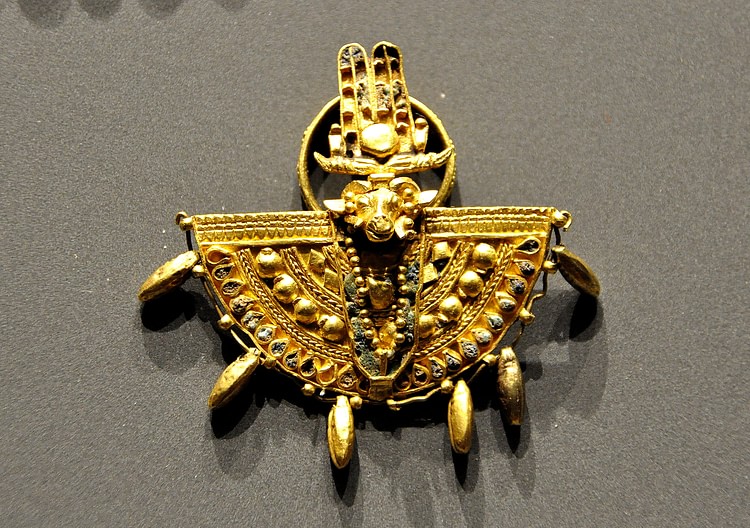 Shield Ring with Amun's Head