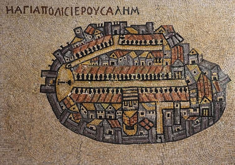 Reproduction of  Madaba Mosaic Map