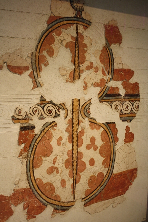 Mycenaean Shield Fresco