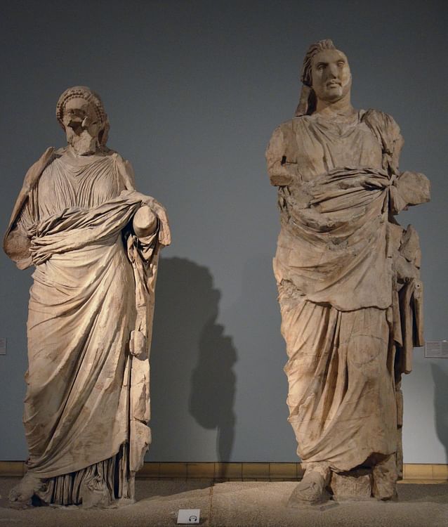 Colossal Statues of Mausolus and Artemisia II