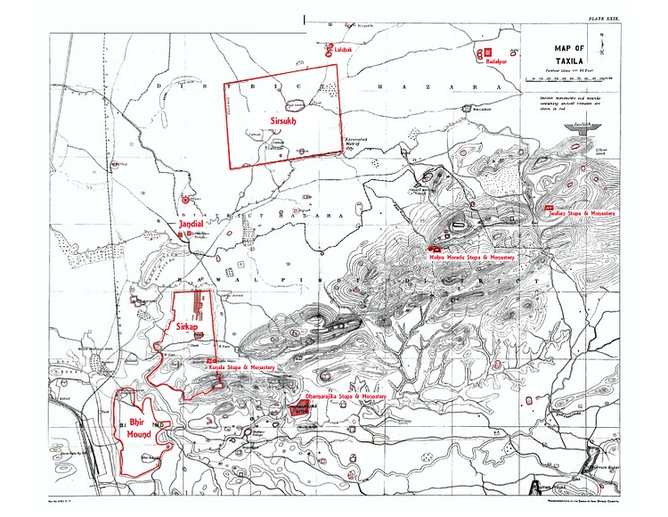 Map of Taxila