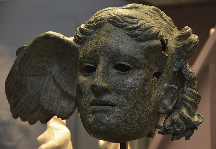 Bronze head of Hypnos