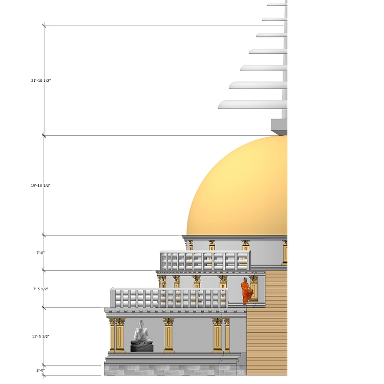 Stupa Front Detail