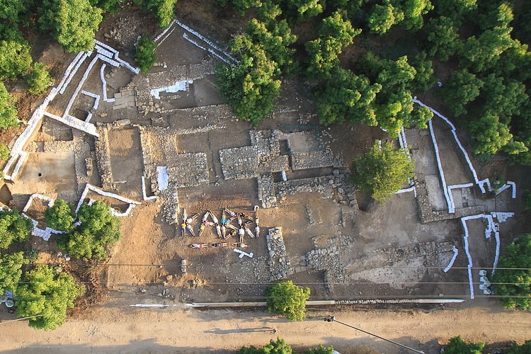 Overhead shot of Tel Kabri