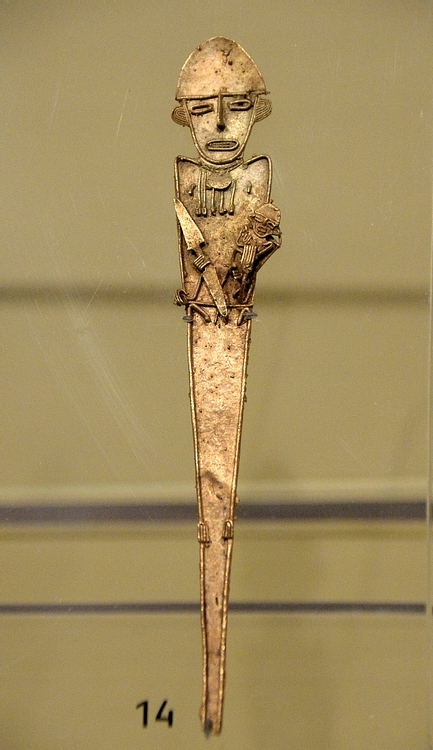 Tunjo, Female & Child Figure from Colombia