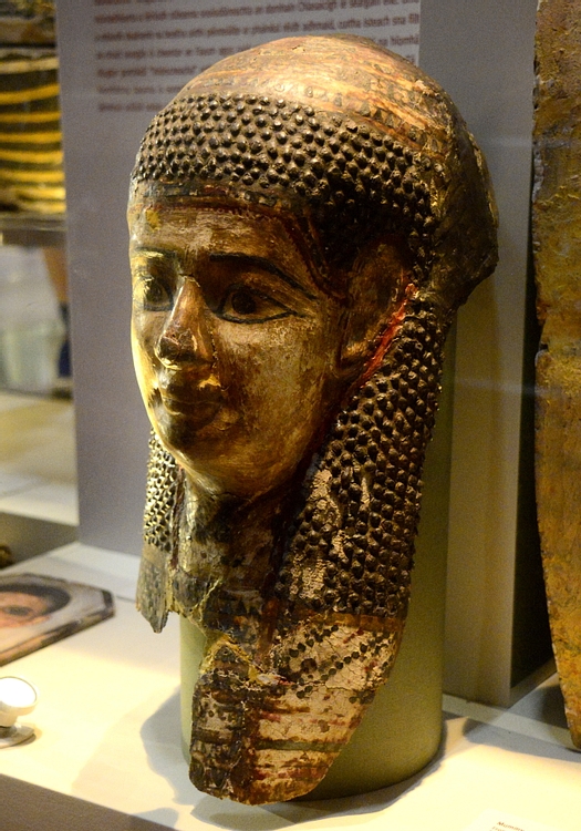 Mummy-mask of Painted & Gilded Cartonnage