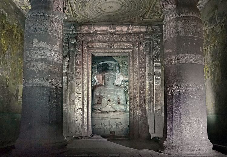 Buddha Sculpture in Ajanta