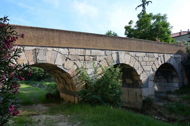 Roman Bridge over the Rubicon River