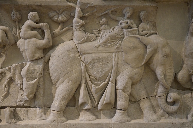 Detail of Roman Sarcophagus with an Elephant