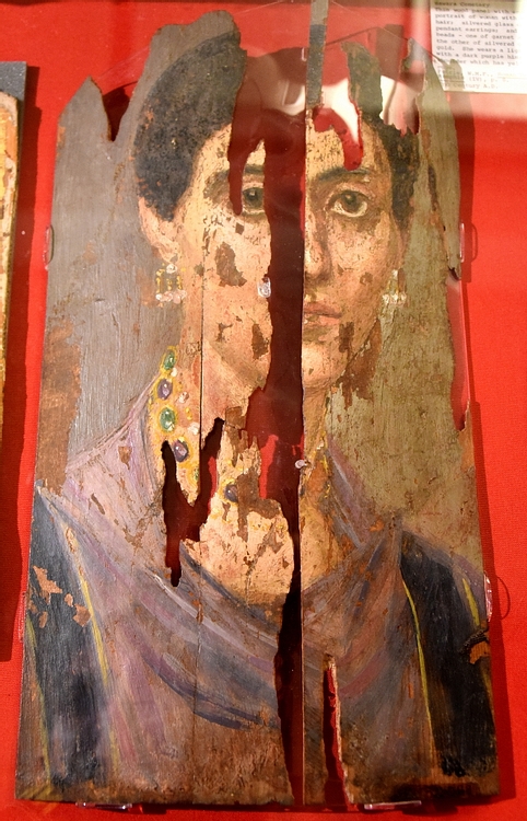 Jewelled Lady Mummy Portrait from Hawara