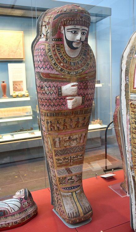 Painted anthropoid mummy case of a man