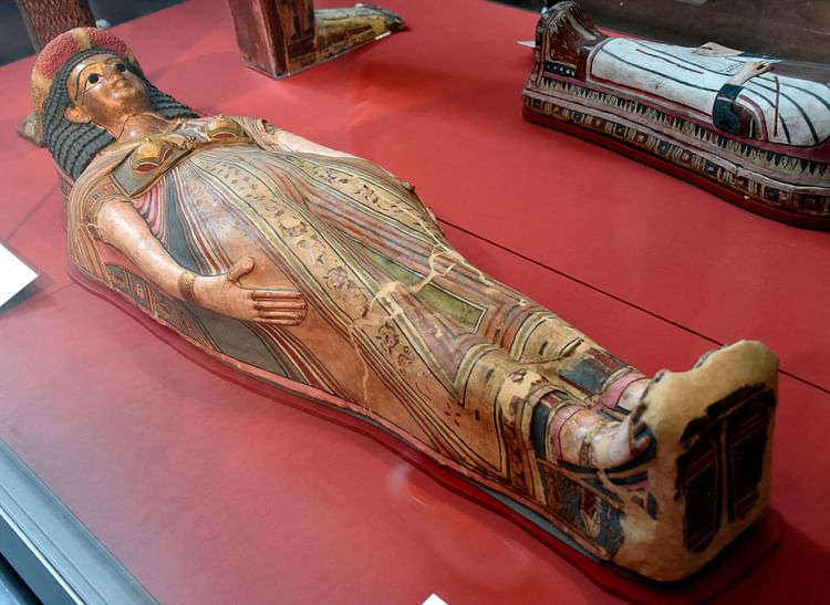 Painted & Gilded Mummy Case of an Unamed Woman
