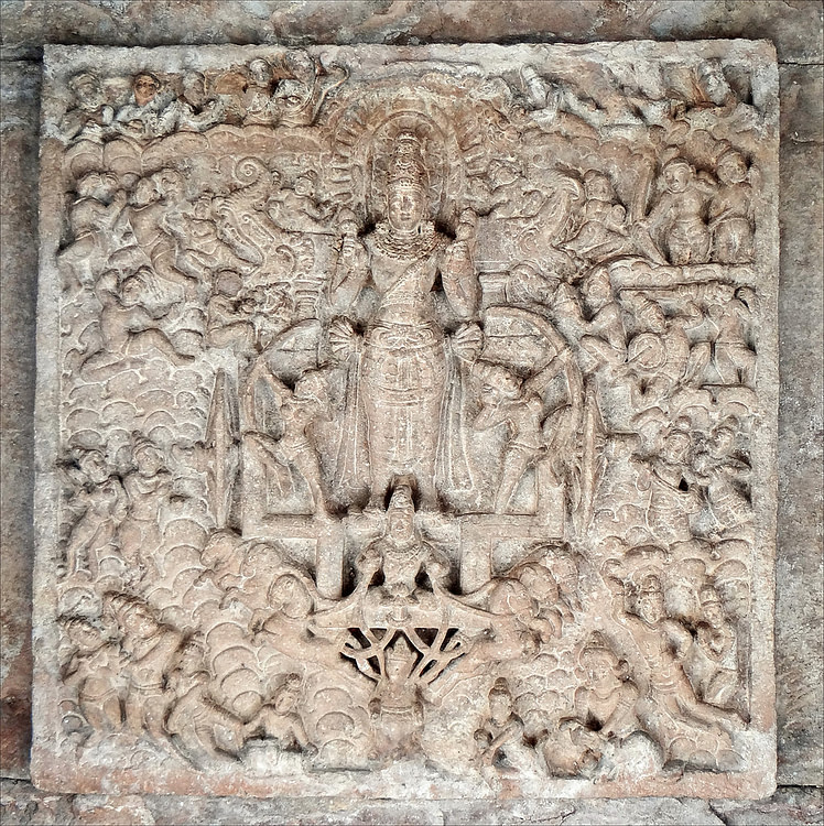 Relief Sculpture of Surya in Virupaksha Temple, Pattadakal