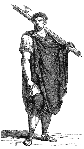 Roman Lictor Carrying Fasces