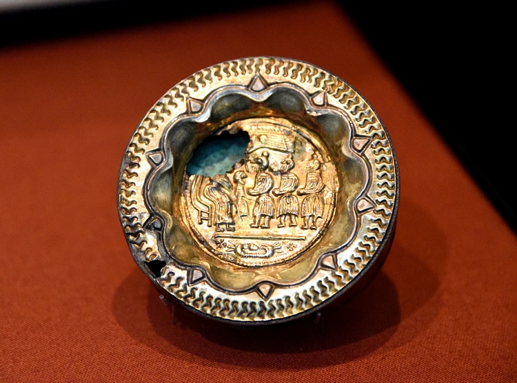 Box Brooch with a Christian Scene