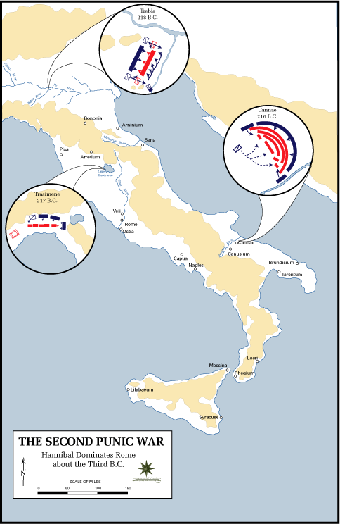 Hannibal's Major Battles in Italy