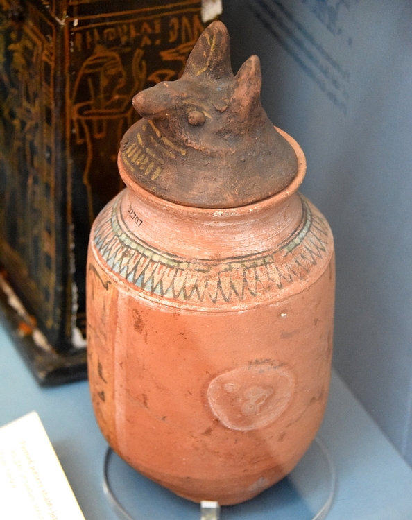 Painted Pottery Shabti-Jar