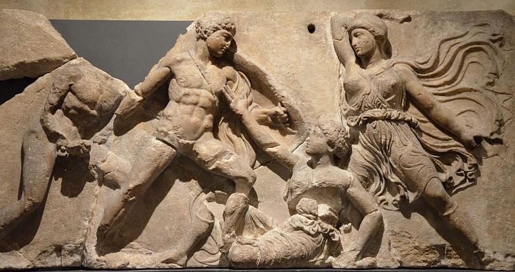 Greek & Amazons, Frieze from Bassae