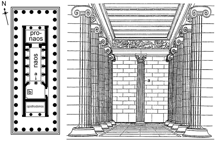 Plan, Temple of Apollo, Bassae