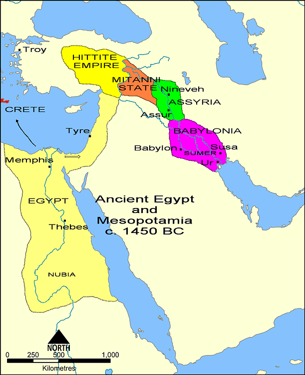 States of the Fertile Crescent, c. 1450 BCE