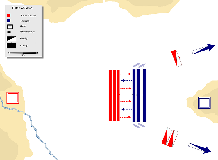 The Battle of Zama - Scipio's Attack
