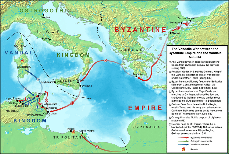 Map of the Vandalic War