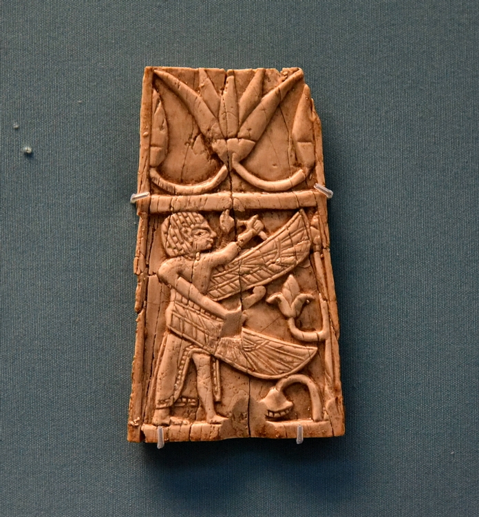 Nimrud Ivory Panel of a Winged Man