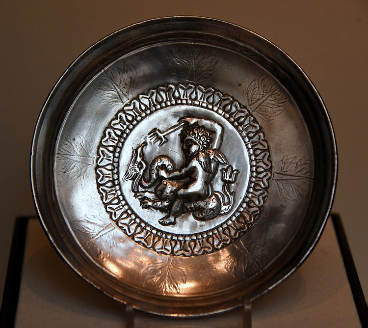 Byzantine Silver Dish with Pagan Imagery