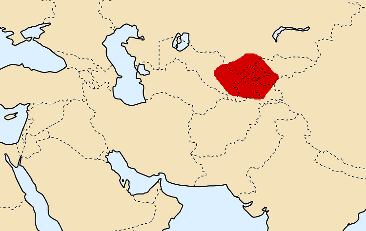 Map of Sogdiana, ca. 300 BCE