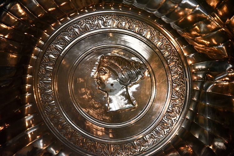 Detail of a Fluted Silver Bowl From Sutton Hoo