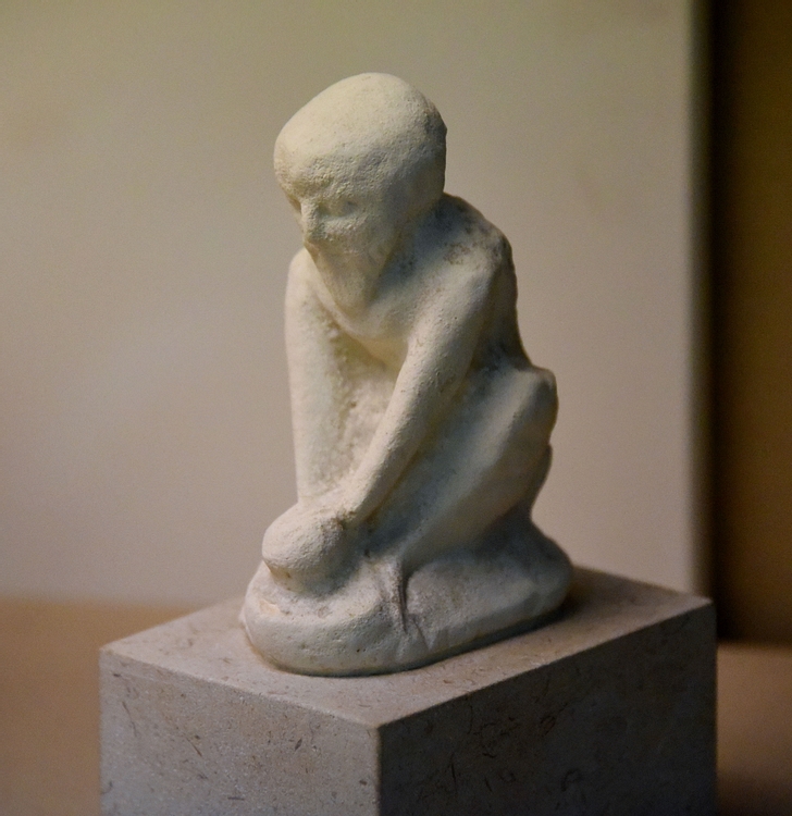 Cypriot Limestone Statuette of a Potter
