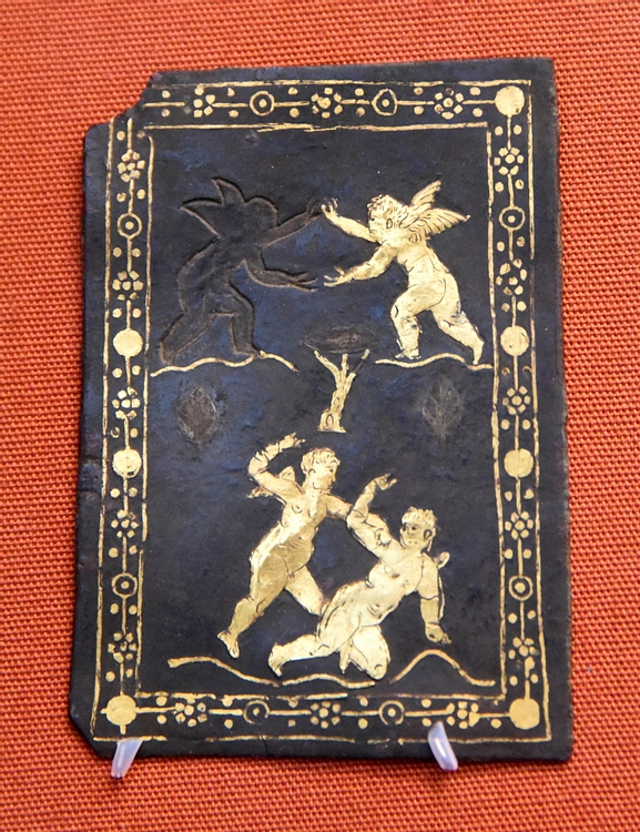Bronze Plaque Showing Cupids Wrestling & Boxing