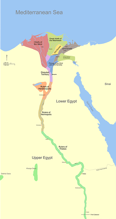 Map of the Third Intermediate Period