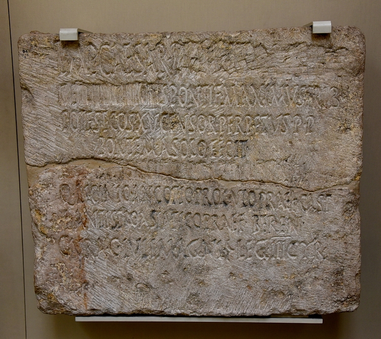 Latin inscription with Damnation Memoriae of Domitian