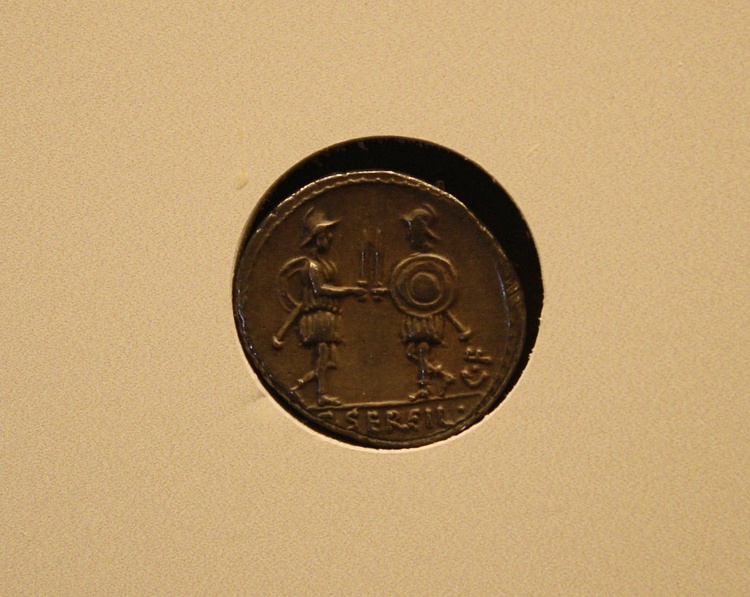 Roman Coin with Soldiers