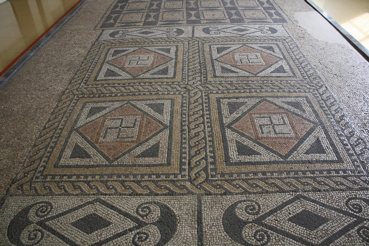Roman Swastika Floor Mosaic